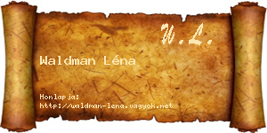 Waldman Léna névjegykártya